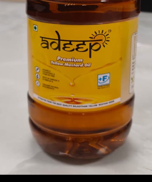 adeep Premium Yellow Mustard Oil, 1 L